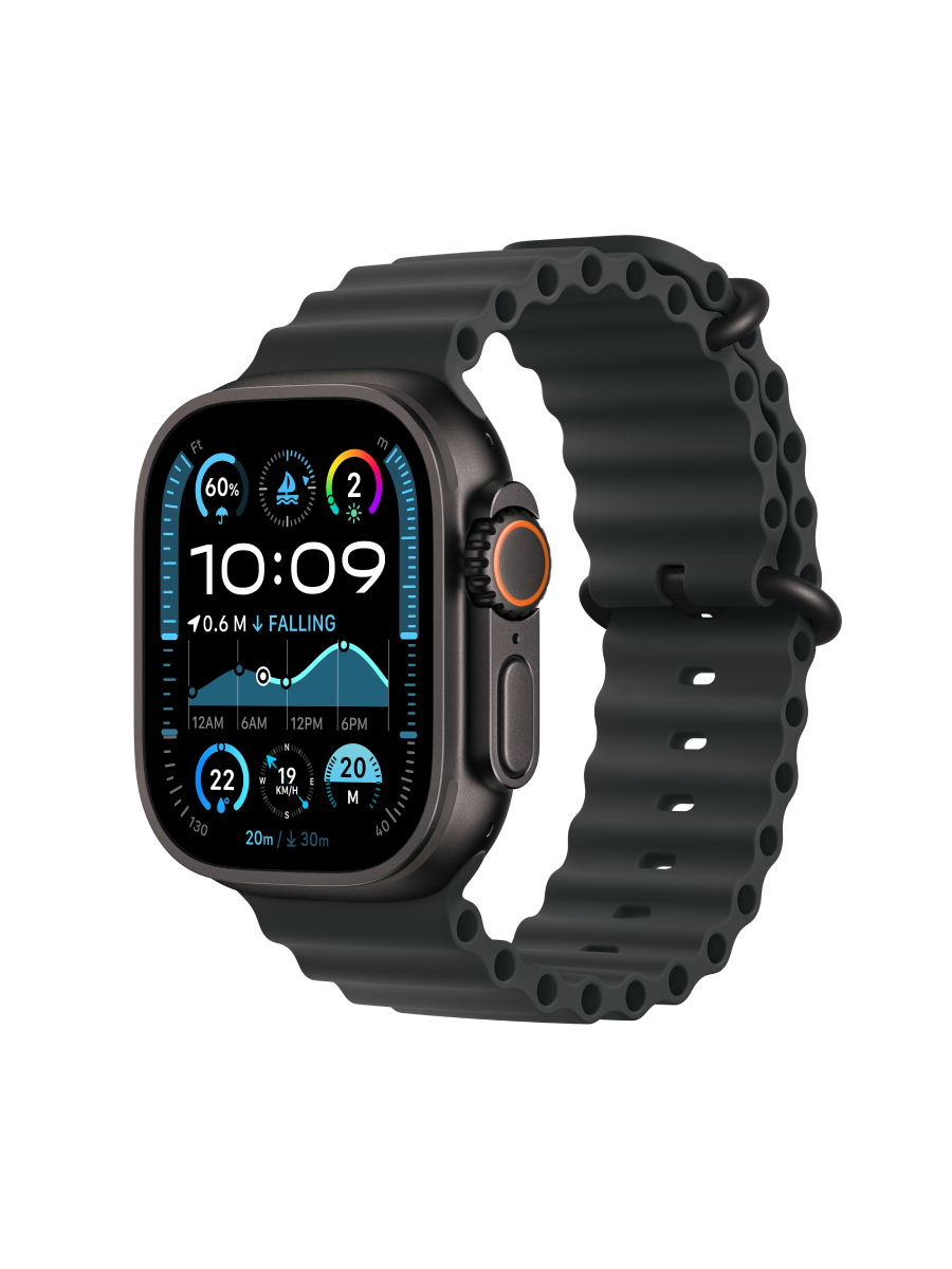 GPS + Cellular / 49mm Ocean Band / Black / One Size