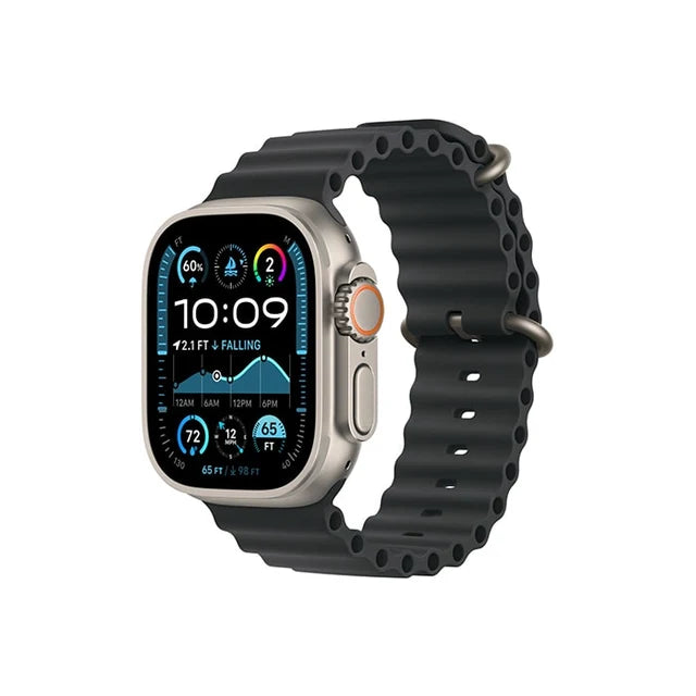 GPS + Cellular / 49mm Ocean Band / Black / One Size